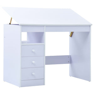 vidaXL Tiltable Kids Desk White