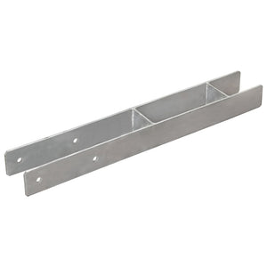 vidaXL Post Supports 6 pcs. Silver 7x6x60 cm Galvanized Steel