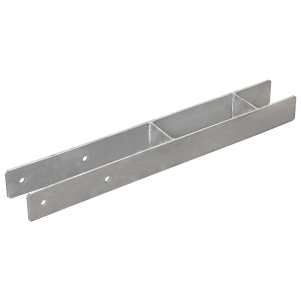 vidaXL Post Supports 6 pcs. Silver 7x6x60 cm Galvanized Steel