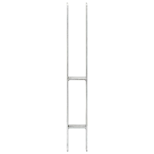 vidaXL Post Supports 6 pcs. Silver 7x6x60 cm Galvanized Steel
