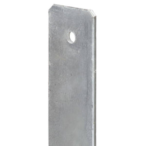 vidaXL Post Anchors 2 pcs Silver 8x6x60 cm Galvanized Steel