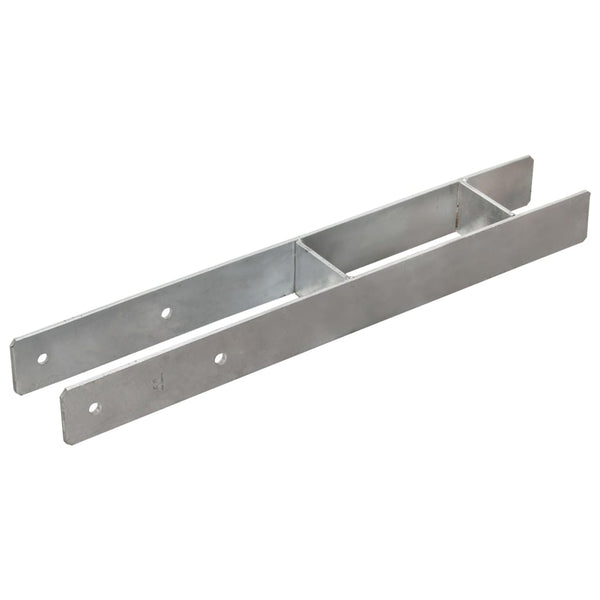 vidaXL Post Supports 6 pcs Silver 8×6×60 cm Galvanized Steel