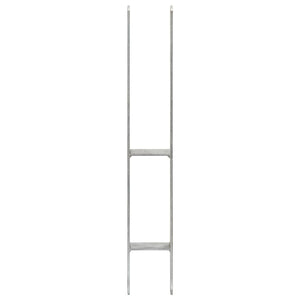 vidaXL Post Supports 6 pcs Silver 8×6×60 cm Galvanized Steel