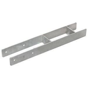 vidaXL Post Supports 6 pcs. Silver 10x6x60 cm Galvanized Steel