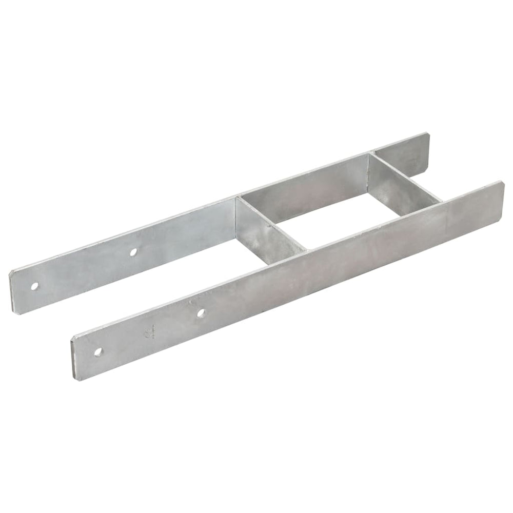 vidaXL Post Supports 6 pcs. Silver 14x6x60 cm Galvanized Steel