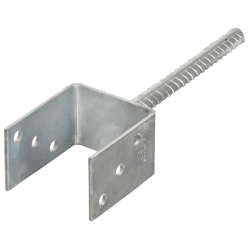 vidaXL Post Support 6 pcs Silver 8×6×30 cm Galvanized Steel