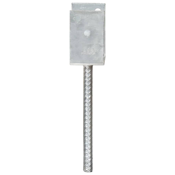 vidaXL Post Support 6 pcs Silver 8×6×30 cm Galvanized Steel
