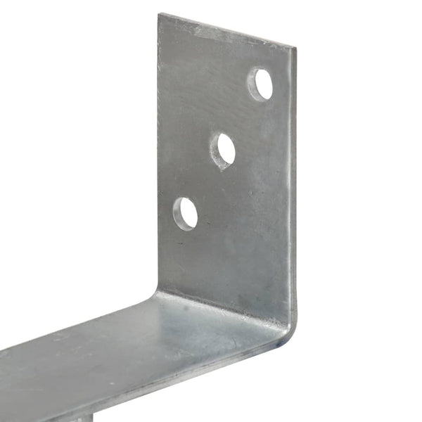 vidaXL Post Support 6 pcs Silver 8×6×30 cm Galvanized Steel