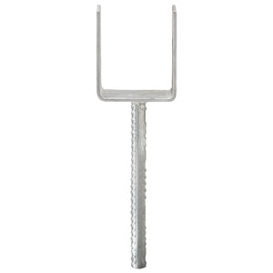 vidaXL Post Anchors 6 pcs Silver 9x6x30 cm Galvanized Steel
