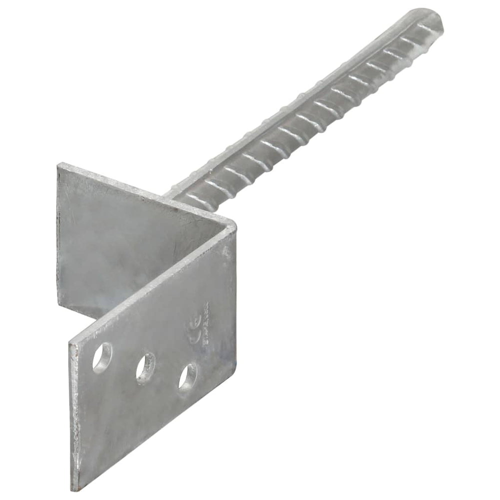 vidaXL Post Support 6 pcs Silver 8×6×30 cm Galvanized Steel