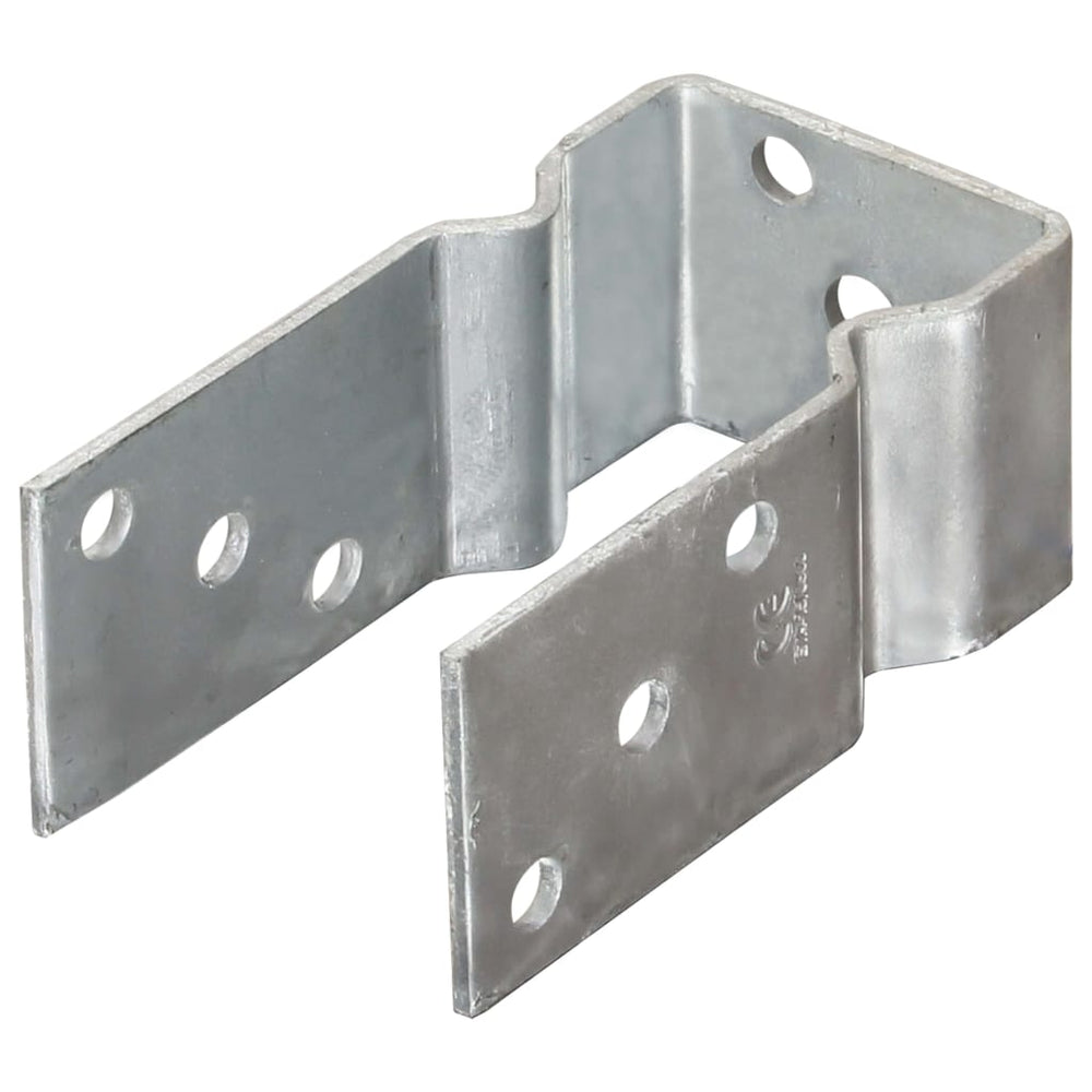 vidaXL Post Anchors 6 pcs Silver 7x6x15 cm Galvanized Steel