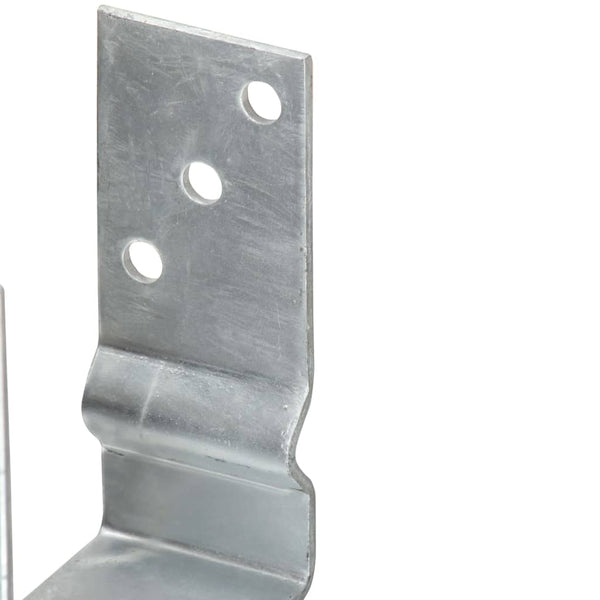 vidaXL Post Anchors 12 pcs Silver 7x6x15 cm Galvanized Steel