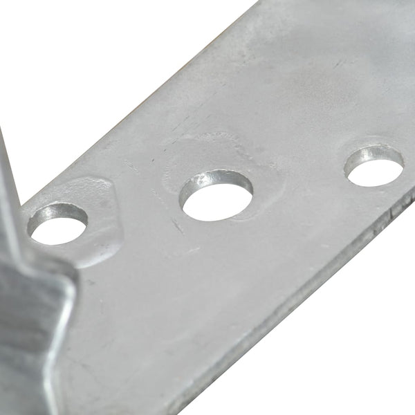 vidaXL Post Anchors 6 pcs Silver 8x6x15 cm Galvanized Steel