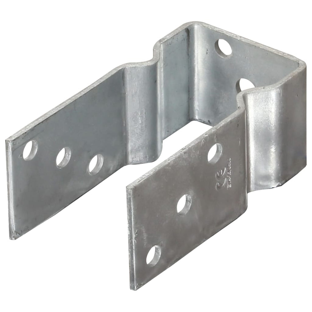 vidaXL Post Anchors 12 pcs Silver 8x6x15 cm Galvanized Steel