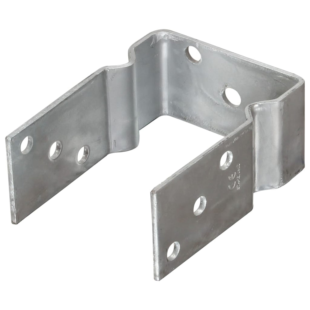 vidaXL Fence Anchors 12 pcs Silver 10x6x15 cm Galvanized Steel