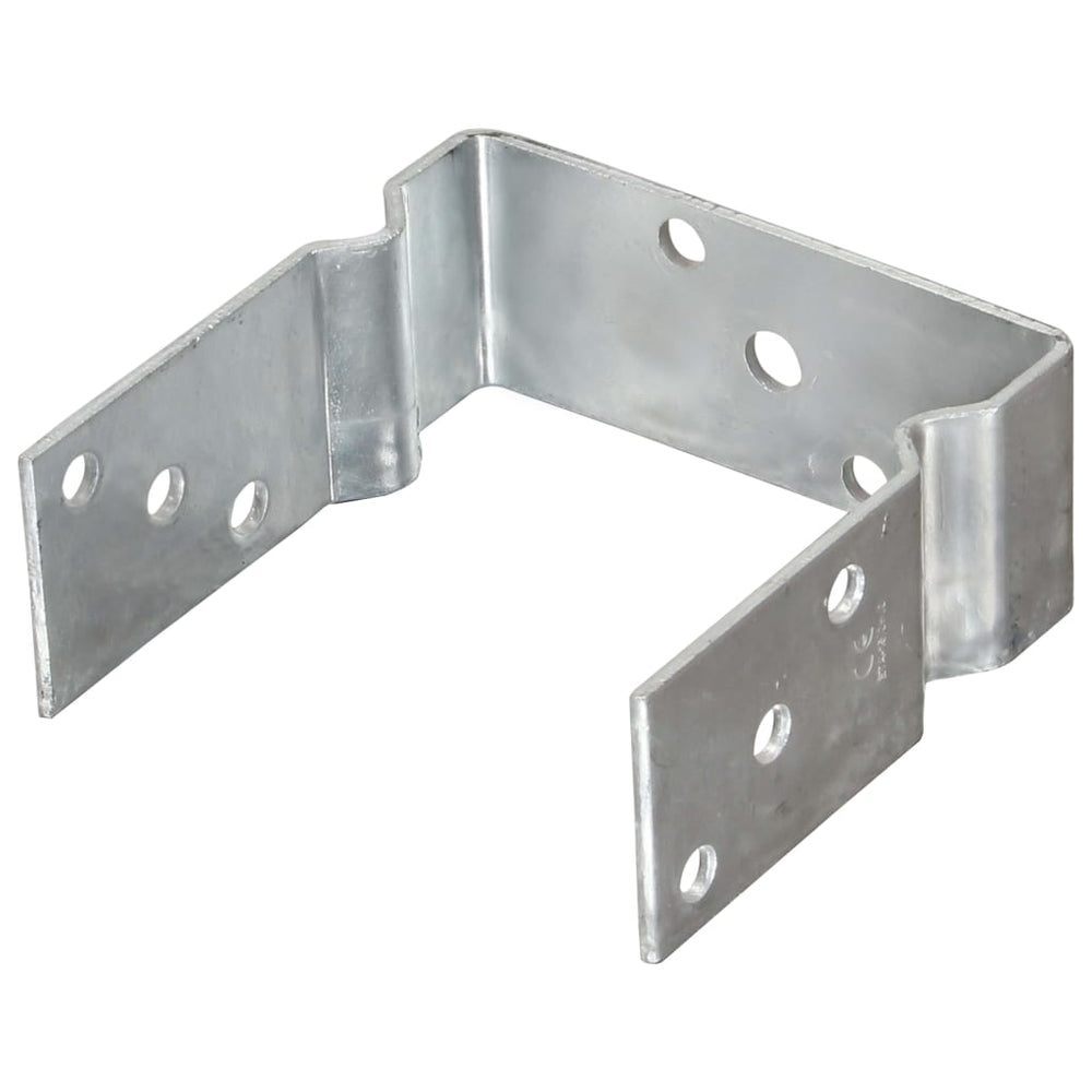 vidaXL Post Supports 6 pcs. Silver 14x6x15 cm Galvanized Steel