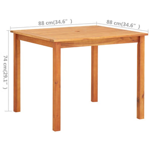 vidaXL 3-Piece Garden Dining Set with Cushions Solid Acacia Wood
