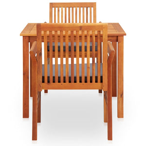 vidaXL 3-Piece Garden Dining Set with Cushions Solid Acacia Wood