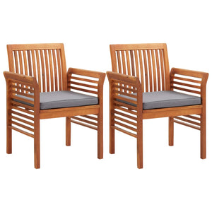 vidaXL 3-Piece Garden Dining Set with Cushions Solid Acacia Wood