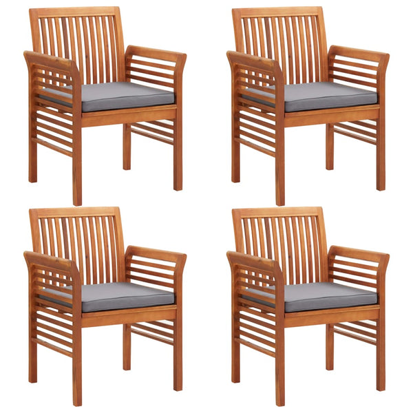 vidaXL 5-piece Outdoor Dining Set with Cushions Solid Acacia Wood