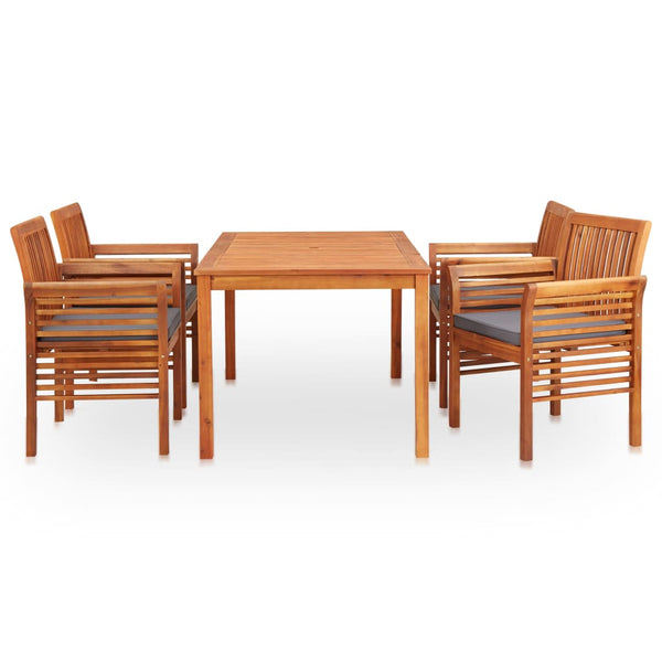 vidaXL 5-piece Outdoor Dining Set with Cushions Solid Acacia Wood