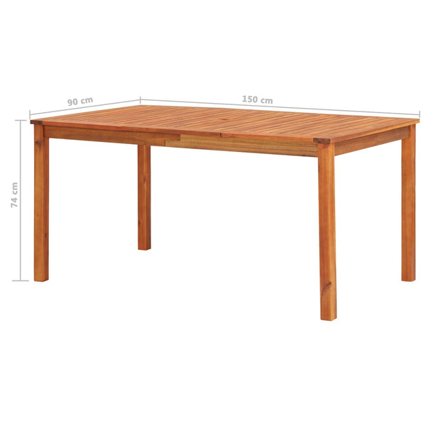 vidaXL 5-piece Outdoor Dining Set with Cushions Solid Acacia Wood