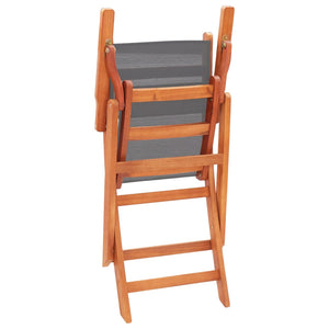 vidaXL 9-piece Outdoor Dining Set Solid Eucalyptus Wood and Textilene