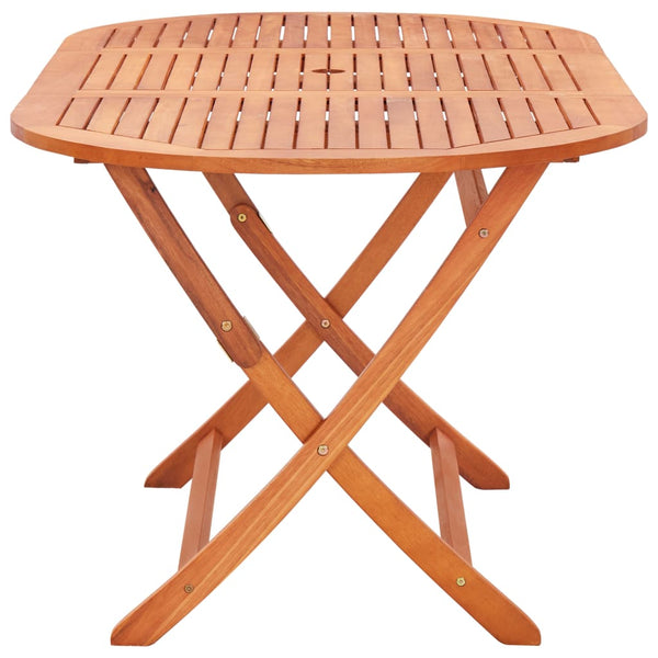 vidaXL 9-piece Outdoor Dining Set Solid Eucalyptus Wood and Textilene