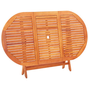 vidaXL 9-piece Outdoor Dining Set Solid Eucalyptus Wood and Textilene