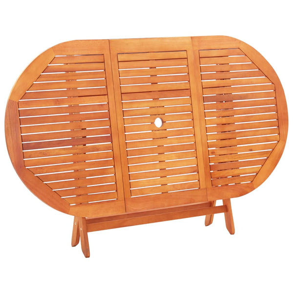 vidaXL 9-piece Outdoor Dining Set Solid Eucalyptus Wood and Textilene