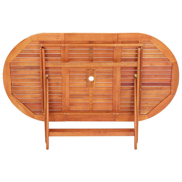 vidaXL 9-piece Outdoor Dining Set Solid Eucalyptus Wood and Textilene