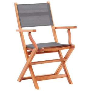 vidaXL 9-piece Outdoor Dining Set Solid Eucalyptus Wood and Textilene