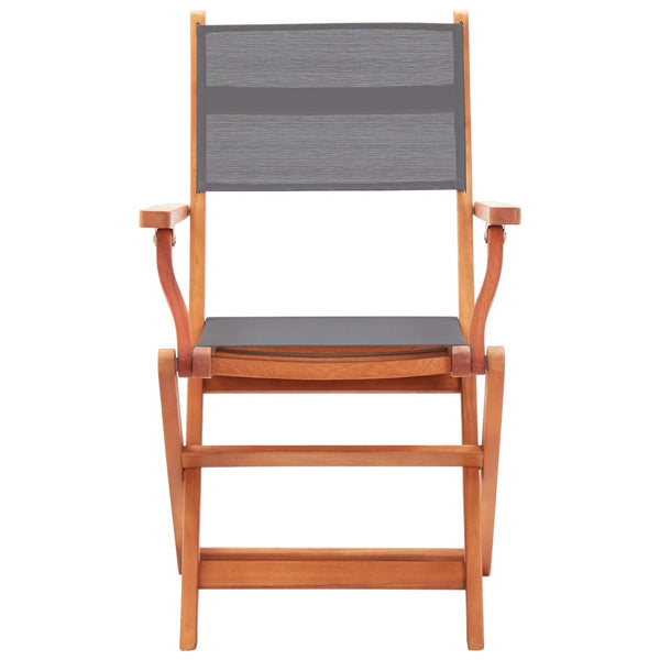 vidaXL 9-piece Outdoor Dining Set Solid Eucalyptus Wood and Textilene