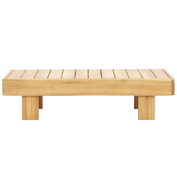 vidaXL 4-Piece Garden Lounge Set with Cushions Grey Solid Acacia Wood