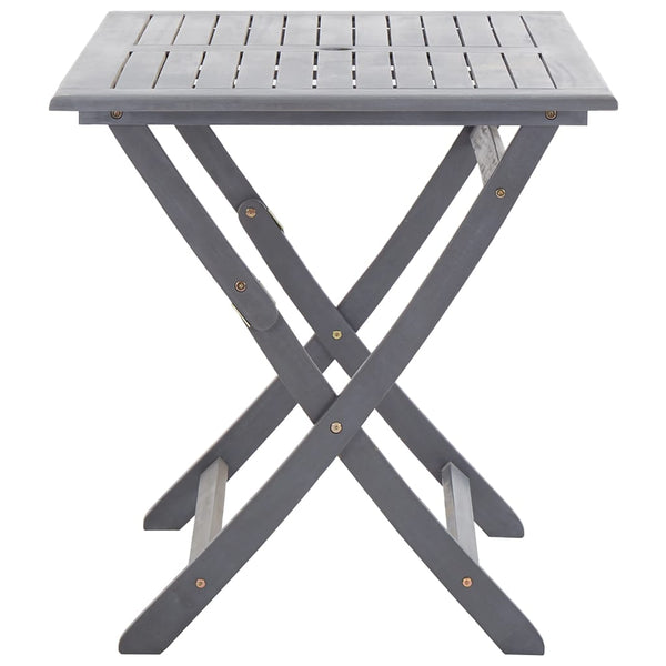 vidaXL 5-Piece Outdoor Dining Set Solid Acacia Wood Grey