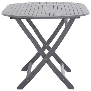 vidaXL 7-Piece Outdoor Dining Set Solid Acacia Wood Grey
