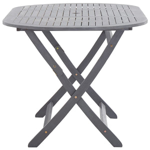 vidaXL 9-piece Outdoor Dining Set Solid Acacia Wood Grey