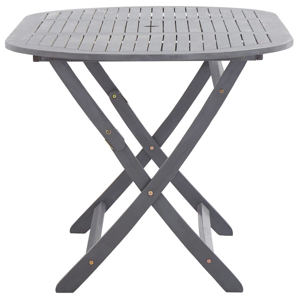vidaXL 9-piece Outdoor Dining Set Solid Acacia Wood Grey