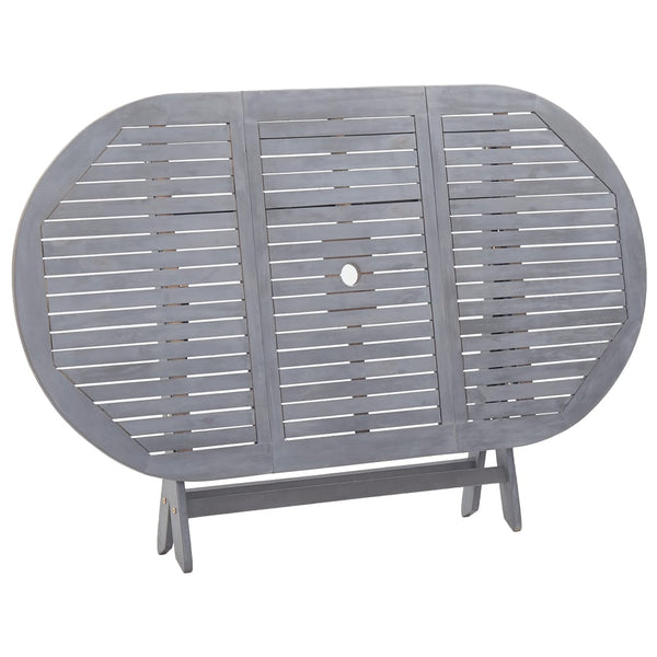 vidaXL 9-piece Outdoor Dining Set Solid Acacia Wood Grey