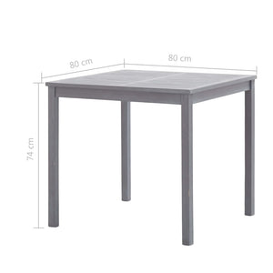 vidaXL 5-Piece Outdoor Dining Set Solid Acacia Wood Grey