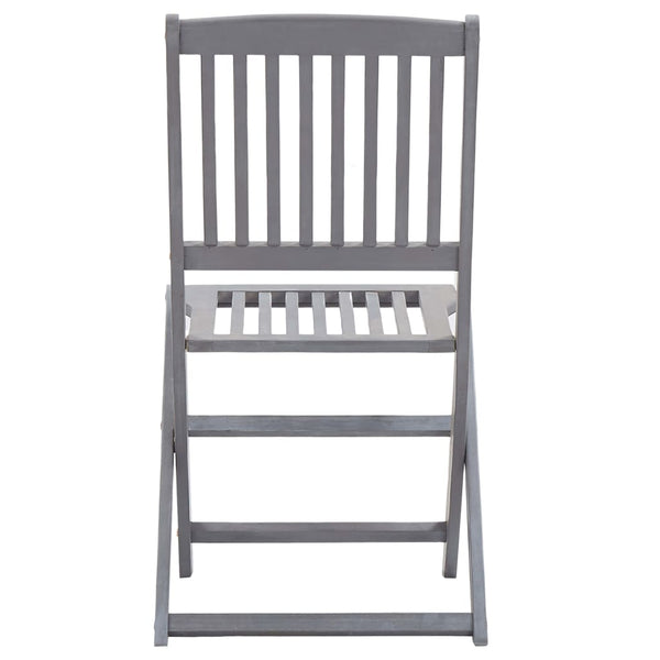 vidaXL 5-Piece Outdoor Dining Set Solid Acacia Wood Grey