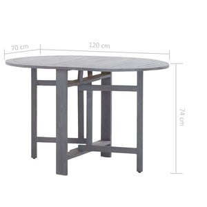 vidaXL 5-Piece Outdoor Dining Set Solid Acacia Wood Grey