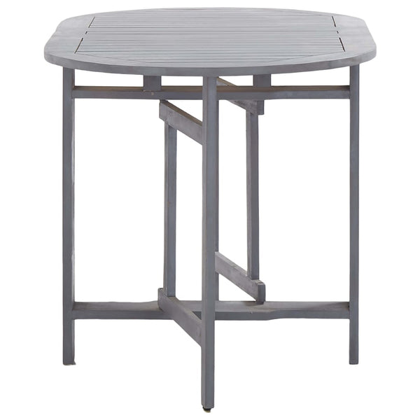 vidaXL 5-Piece Outdoor Dining Set Solid Acacia Wood Grey