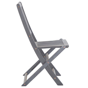 vidaXL 5-Piece Outdoor Dining Set Solid Acacia Wood Grey
