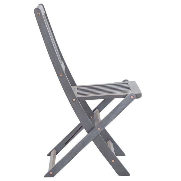 vidaXL 5-Piece Outdoor Dining Set Solid Acacia Wood Grey