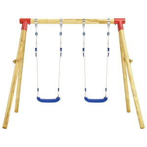 vidaXL Swing Set 230x130x166 cm Pine Wood