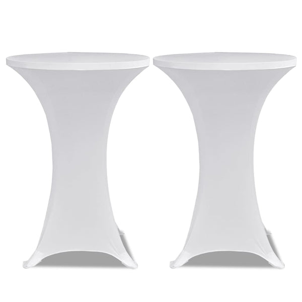 vidaXL Stretch Spandex Poseur Table Covers 4 pcs. Ø 70 cm White
