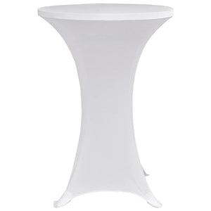 vidaXL Stretch Spandex Poseur Table Covers 4 pcs. Ø 70 cm White
