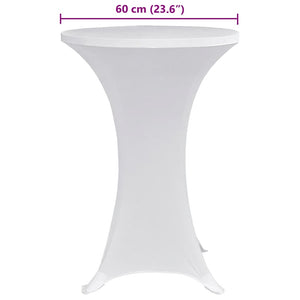 vidaXL Stretch Spandex Poseur Table Covers 4 pcs. Ø 70 cm White