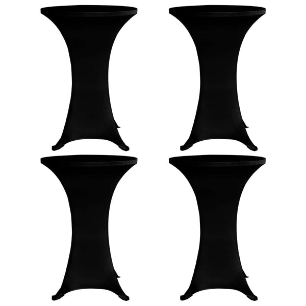 vidaXL Bar Table Covers 4 pcs. Ø 70 cm Black Stretch